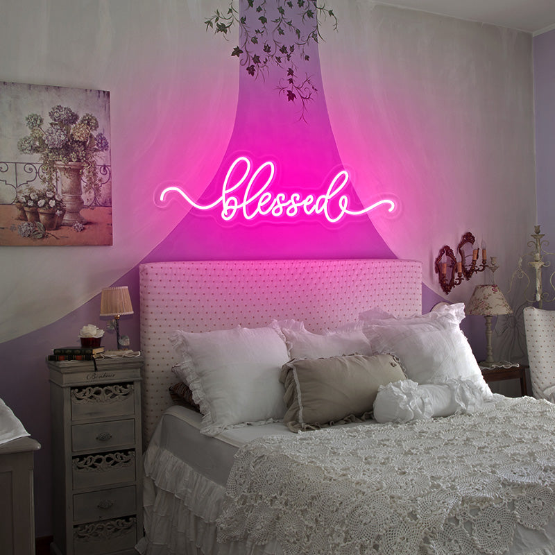 Blessed neon light for bedroom