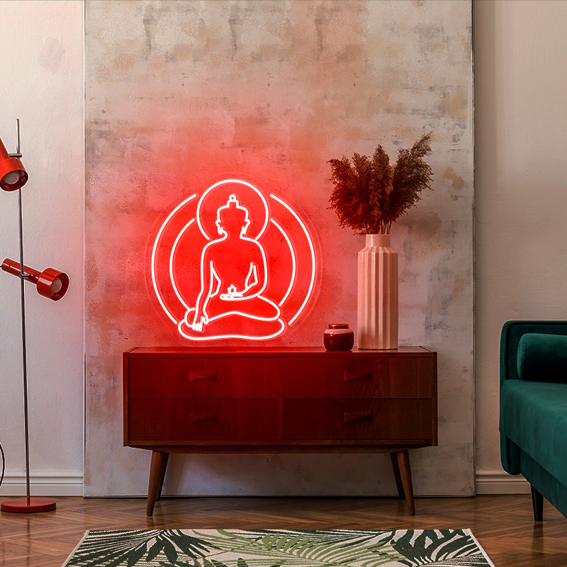 Buddhism Neon Light