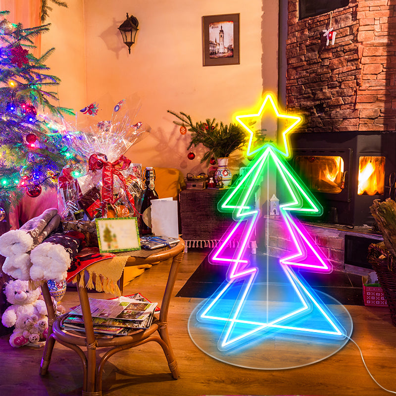 3D Neon Christmas Tree