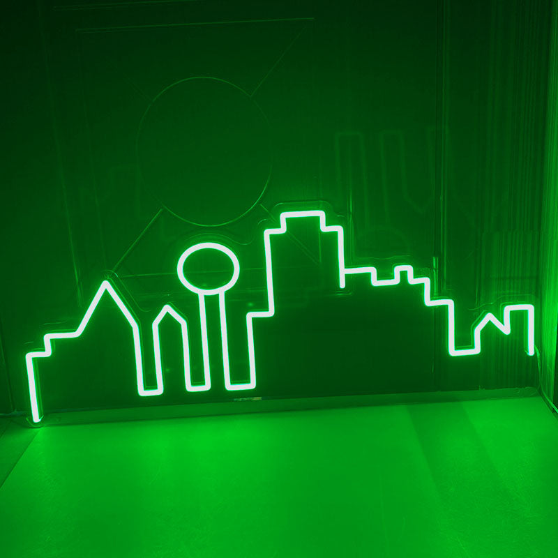 Dallas Skyline Neon Sign