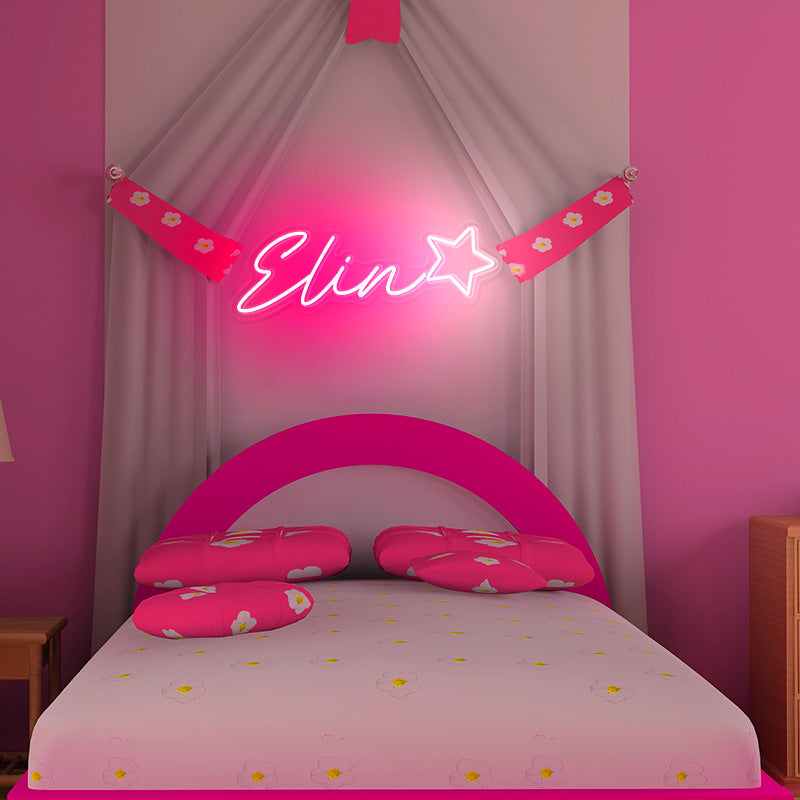 LED Name with Star neon sign