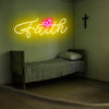 Faith & heart neon light