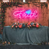 Faith & heart neon light