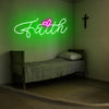 Faith & heart neon light