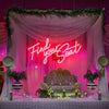 Find Your Seat neon sign wedding decor