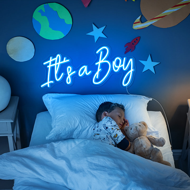 It's a Boy led neon art