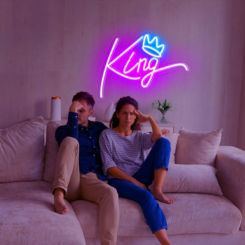 Custom text & Crown Neon lights