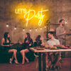 "let's party" glow neon theme decoration