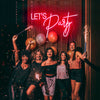 "let's party" glow neon theme decoration