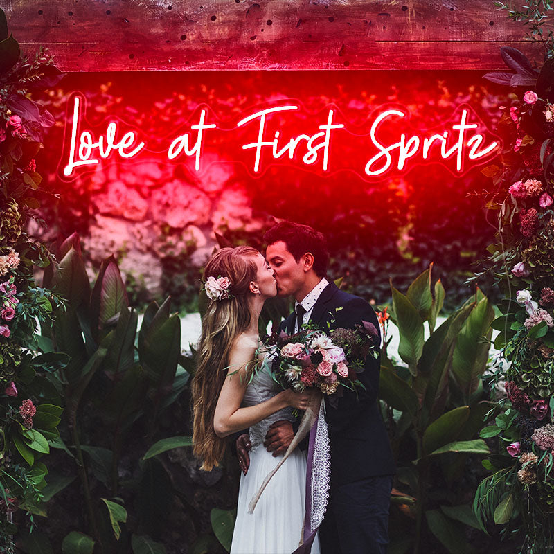 Love at first spritz wedding signs