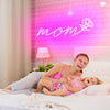 Mum &Carnation neon flower art