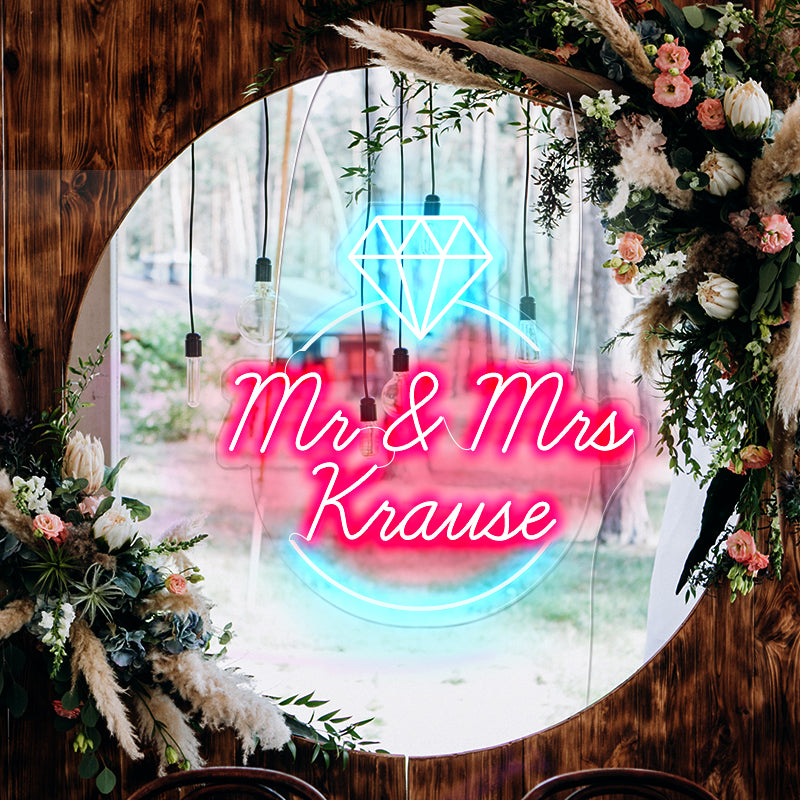 Mr & Mrs Neon Sign