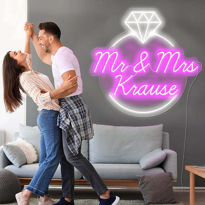 Mr & Mrs Neon Sign