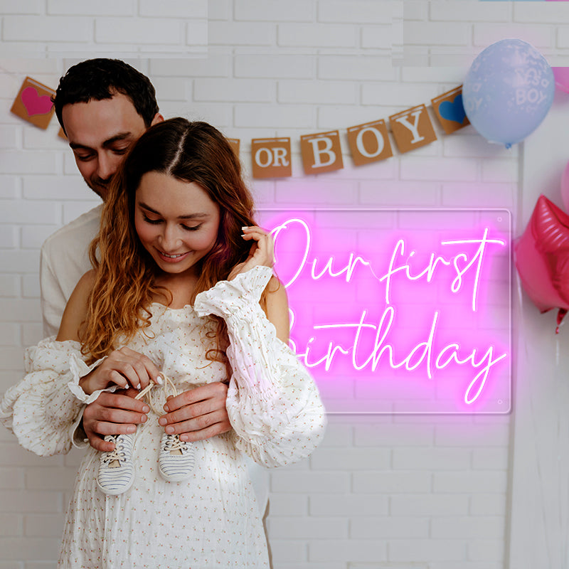 Our first birthday LED neon light