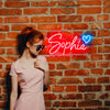 LED Name with Cute Heart neon sign