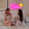 LED Name with Cute Heart neon sign