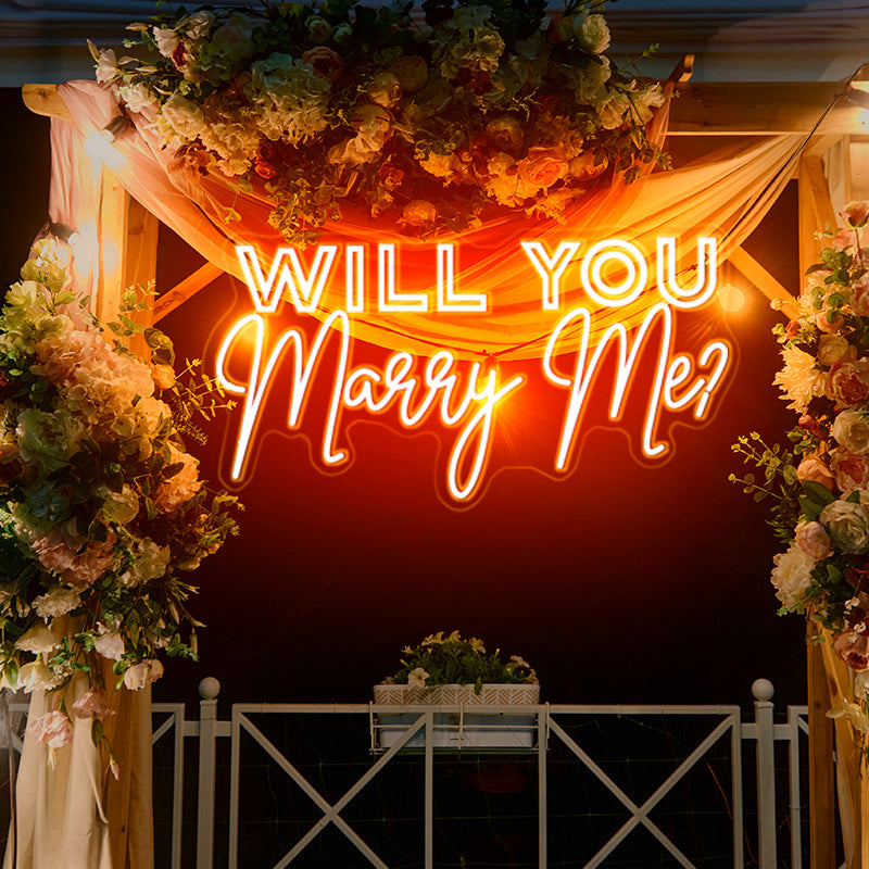 Will You Marry Me neon sign