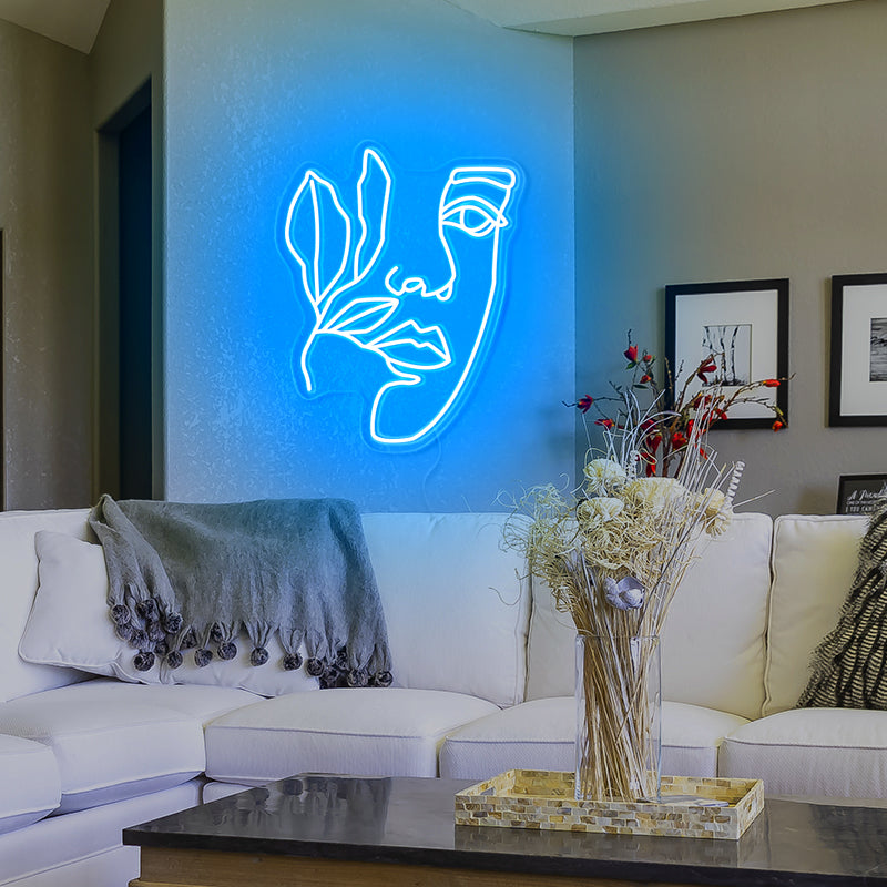 Fashion face neon light signs