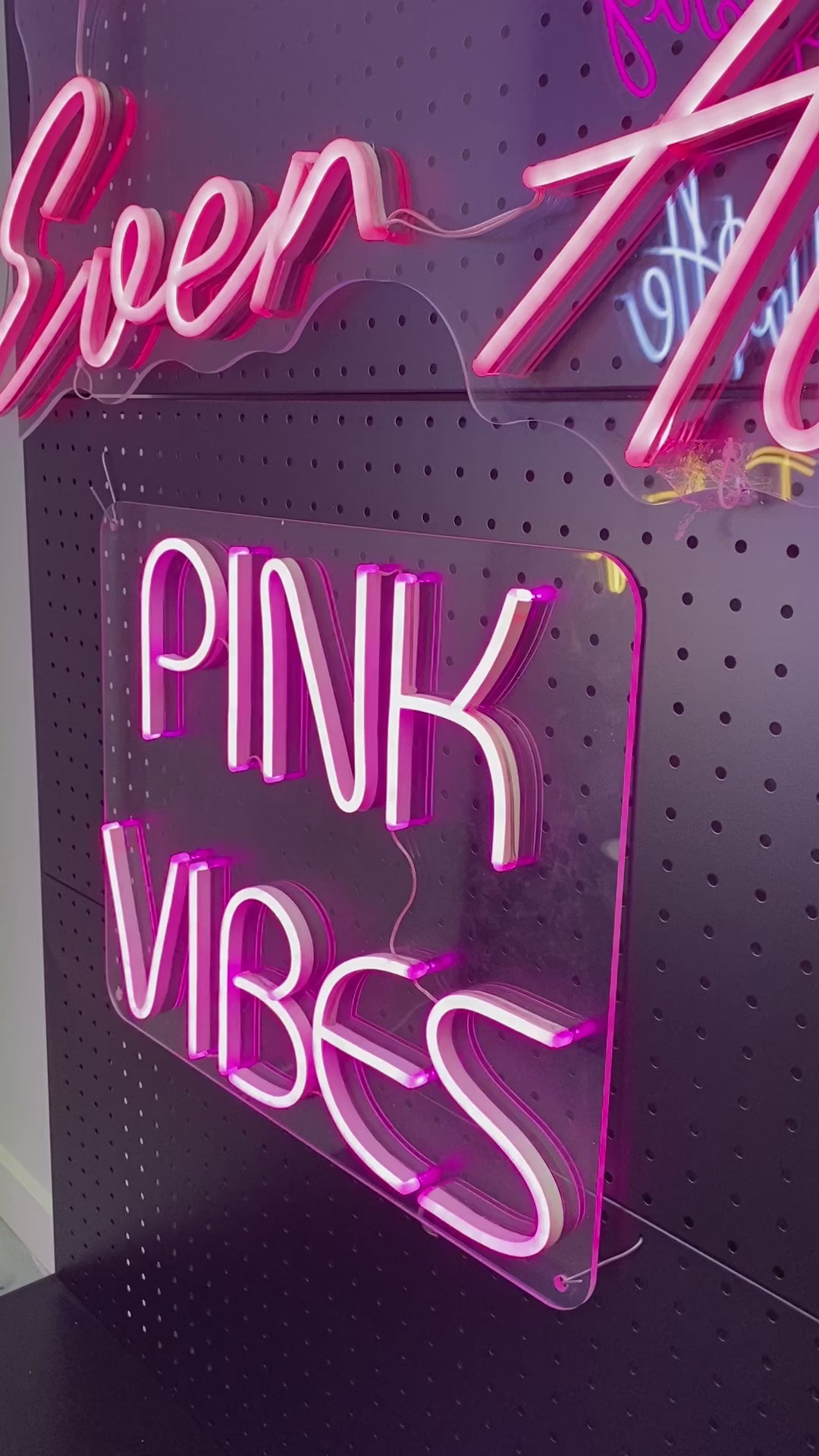 A video providing a close up of a range of our LED neon signs. 
