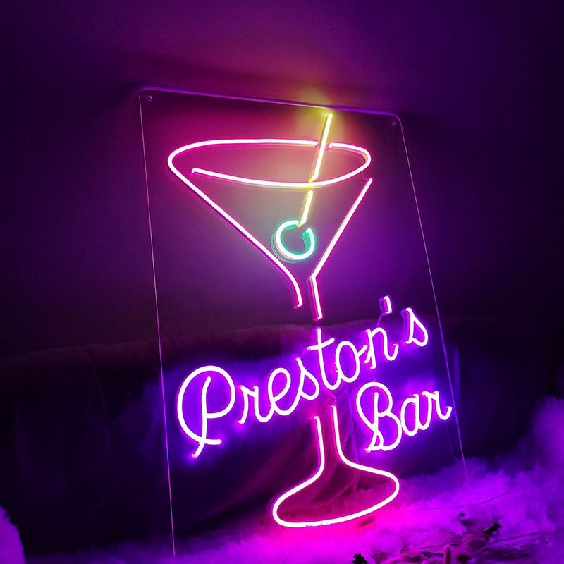 Custom Name cocktail bar sign