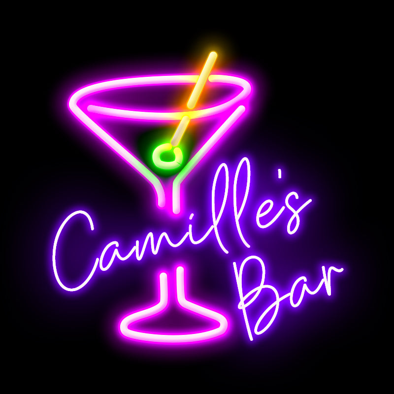 Custom Name cocktail bar sign