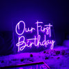 Our first birthday LED neon light