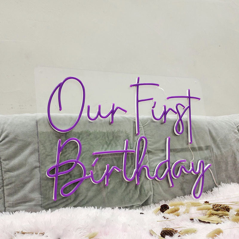 Our first birthday LED neon light