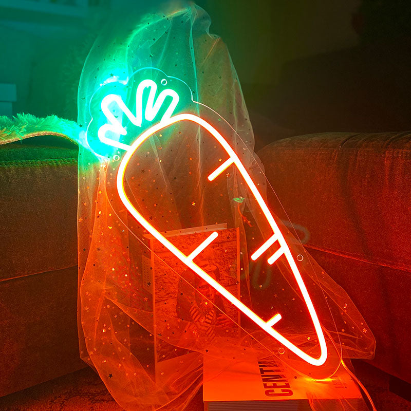 Cute Carrot Neon lights for kitchen