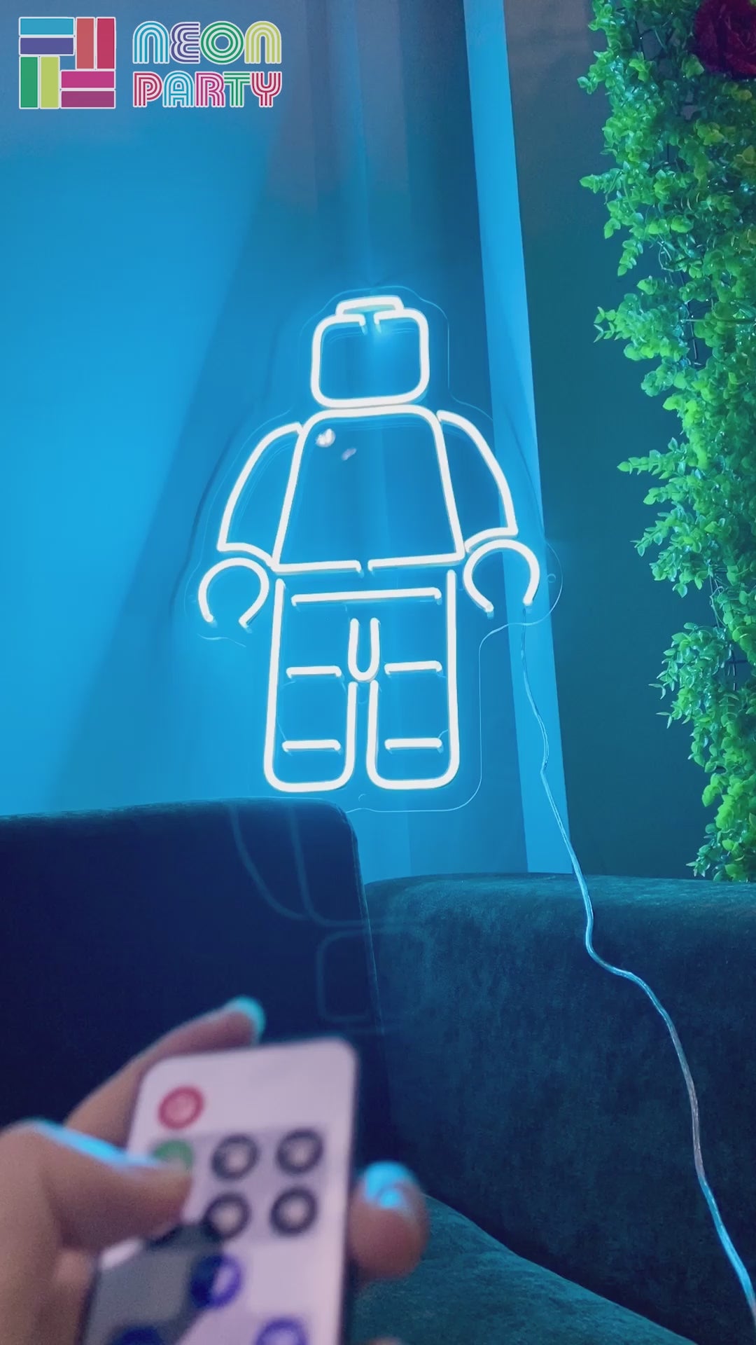 Robot glowing Neon sign