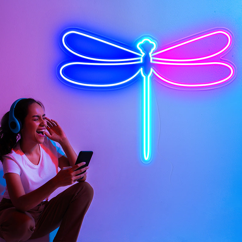 Dragonfly Neon Art