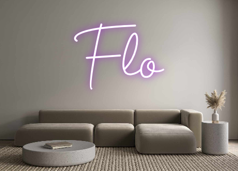 Custom neon sign Flo