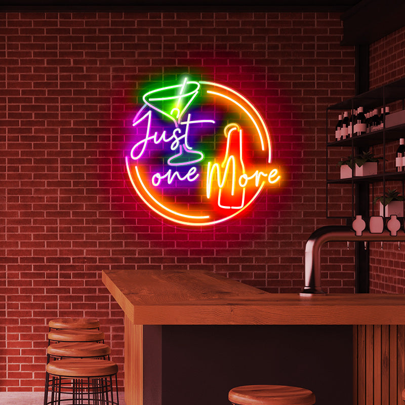 just one more beer customised neon sign