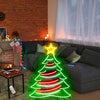 Outdoor green christmas tree neon light