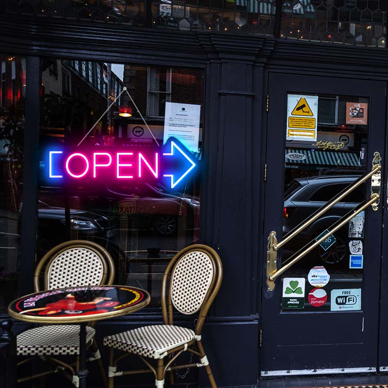 Open Second Sign Double Open Signs | Custom Led Neon Sign For Sale