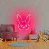 Funny Pink Rabbit Neon Light