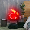 Cute rabbit led neon wall art