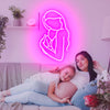 Swaddling baby neon light