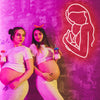 Swaddling baby neon light